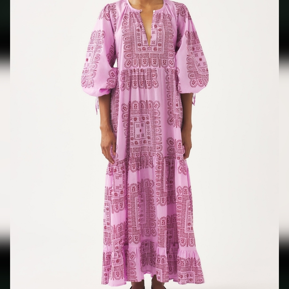 Antik Batik Pink Printed Maxi Dress